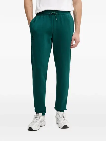 Pantaloni Under Armour cu broderie alergare cu cordon verde