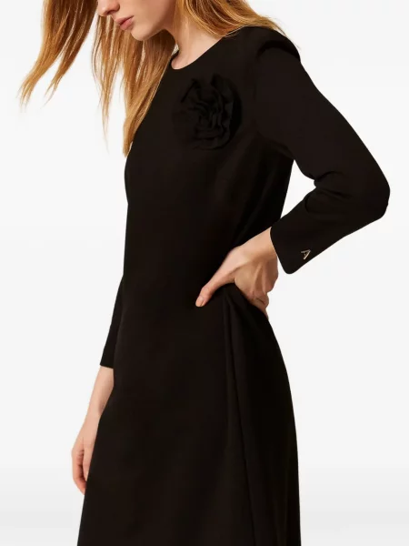 Rochie mini Twinset cu model floral de costum negru