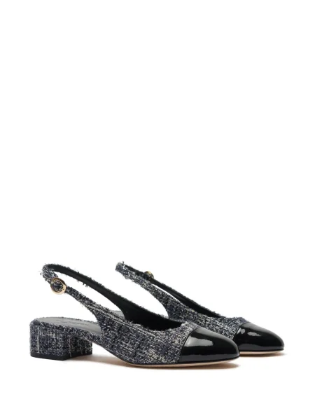 Pantofi cu toc Scarosso din tweed negru