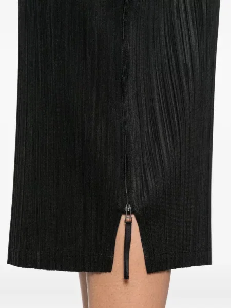 Костюм миди рокля Pleats Please Issey Miyake до коляното черно