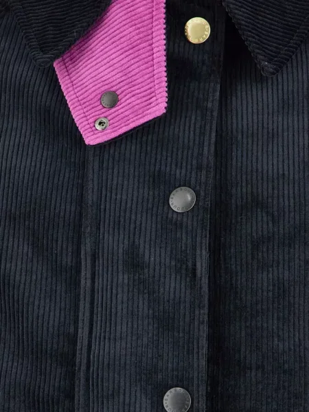 Palton Barbour de catifea cord albastru