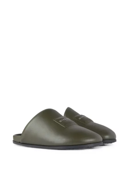 Papuci tip mules Givenchy din piele verde