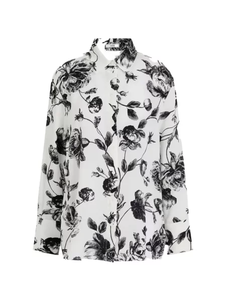 Koszula Erdem w kwiatki biała