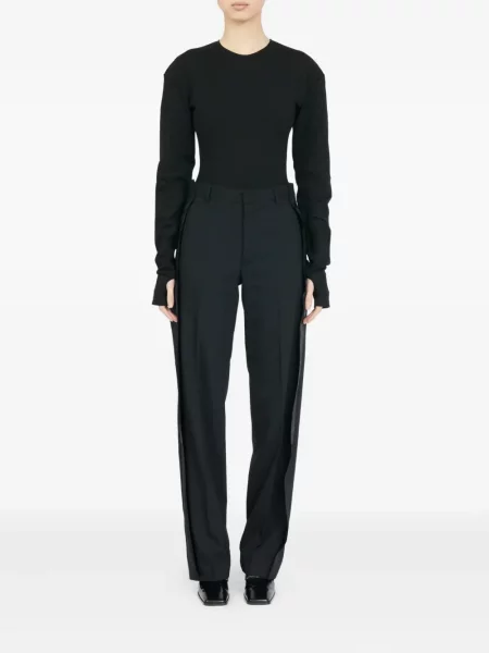 Pantaloni Mm6 Maison Margiela de lână negru