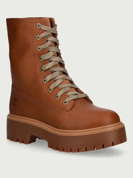Timberland botine pentru femei din piele Stone Street maro
