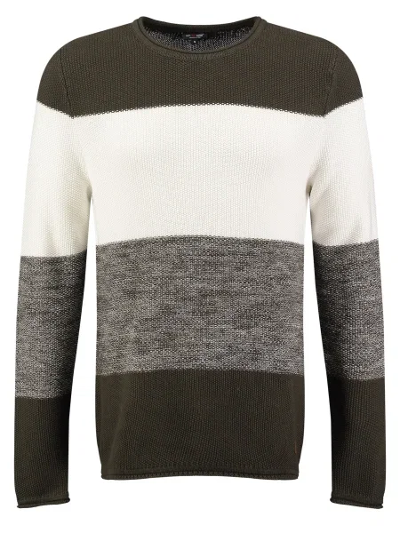 Key Largo Pulover Jogi verde / verde amestecat alb