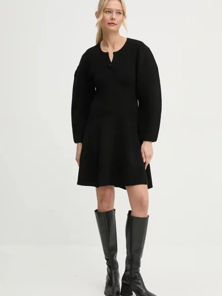 By Malene Birger rochie FRANCESA mini evazati negru
