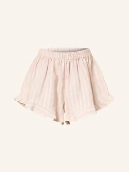 Arkitaip Szorty Lniane Paula Z Falbanami rosa białe