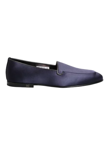 Półbuty Dolce And Gabbana skórzane casual niebieskie