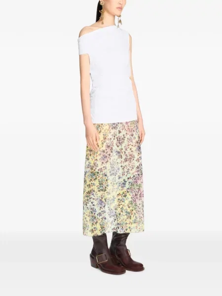 Top Dries Van Noten din jerseu alb