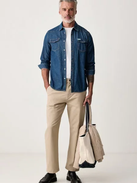 Guess cămașă pentru bărbați din denim