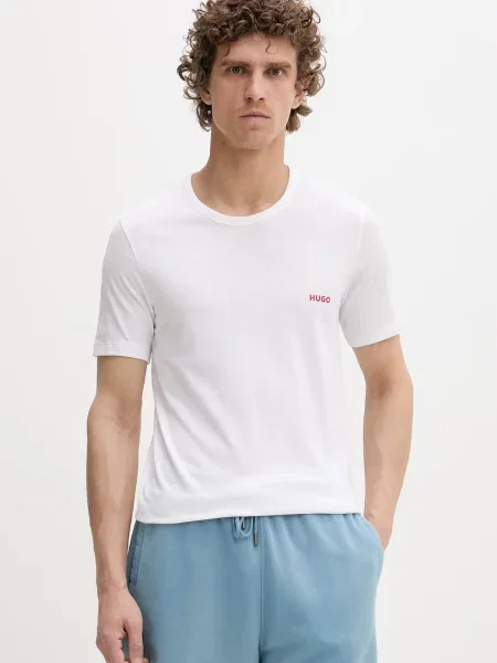 HUGO tričko T-SHIRT RN TRIPLET P bílé