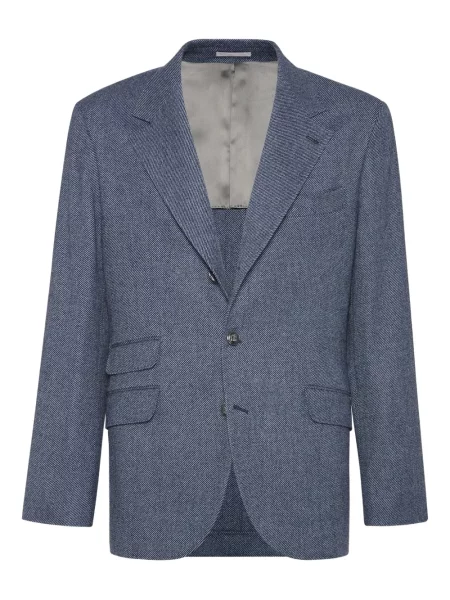 Sacou Brunello Cucinelli de lână albastru