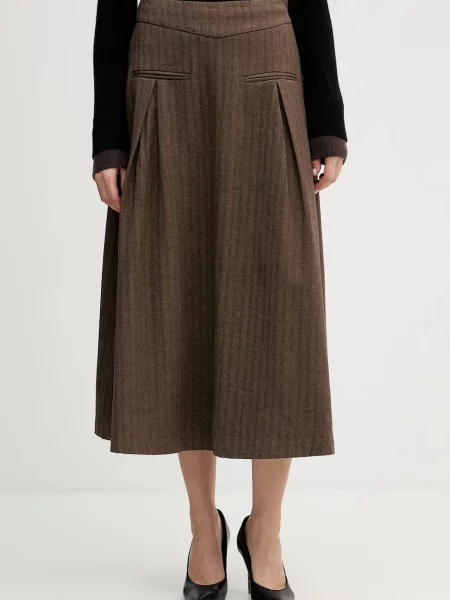 Hoss Intropia fustă midi evazați maro