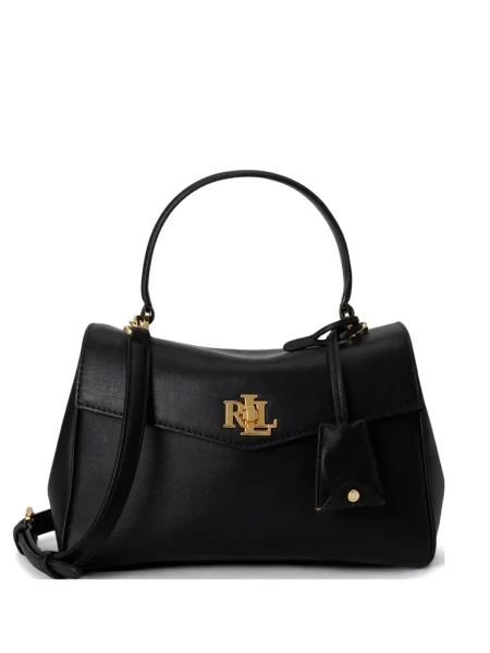 Geantă Lauren Ralph Lauren din piele negru