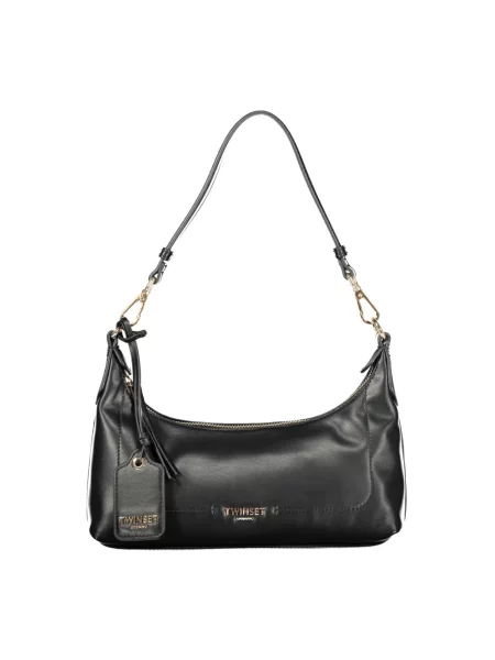 Torebka hobo Twinset skórzana czarna