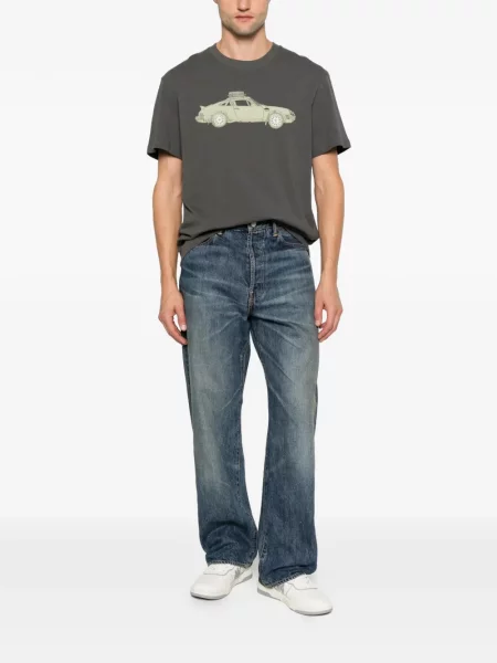 Tricou Deus Ex Machina cu imagine verde