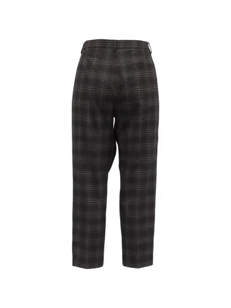 Pantaloni Theory în carouri gri