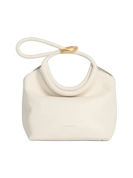 Torebka skórzana Coccinelle biała