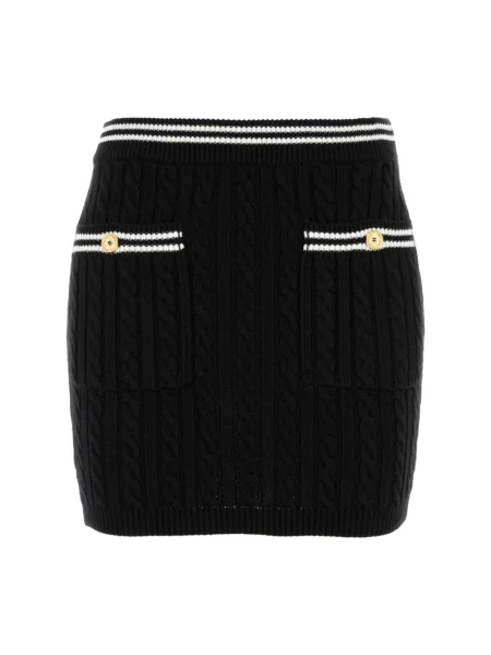 Dzianinowa mała mały spódnica mini Alessandra Rich czarna