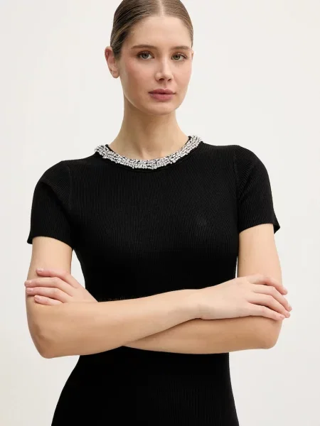 Сукня Dkny mini облягаюча чорний