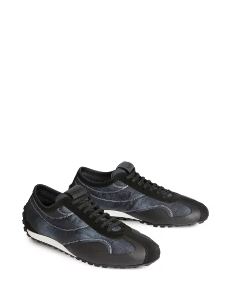 Sneakerși Balmain din piele albastru