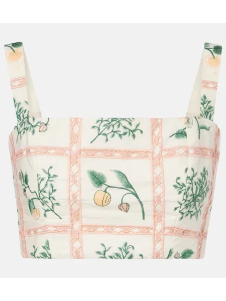 Cropp top Agua By Agua Bendita cu broderie alb