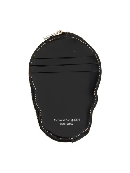 Portfel Alexander Mcqueen skórzany czarny