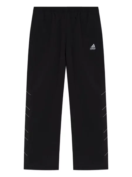 Semišové reflexní kraťasy Adidas s kulatým výstřihem černé