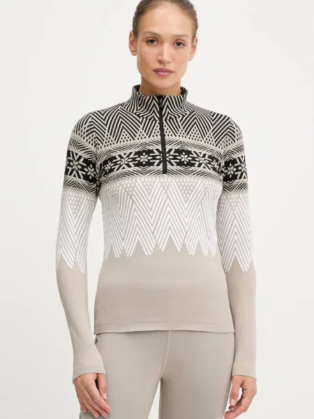 Funkční mikina Newland LADY T-NECK béžová