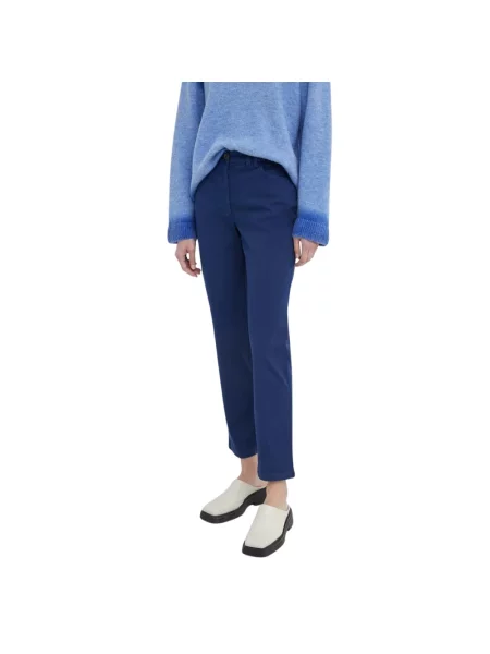 PS Paul Smith spodnie granatowy proste high waist niebieskie