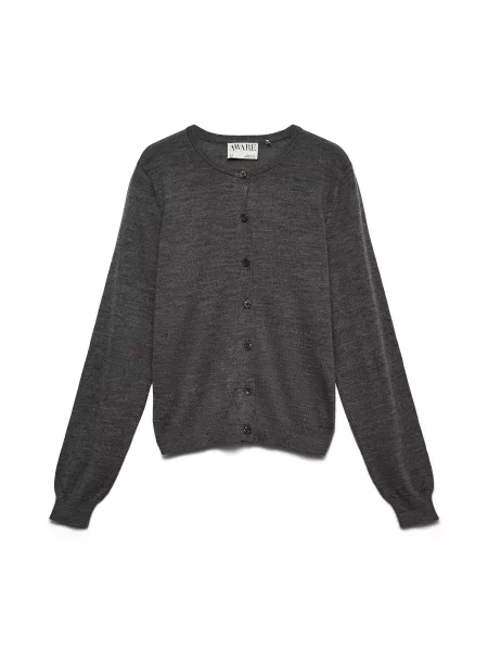 VERO MODA Geacă tricotată AWCara metalic gri