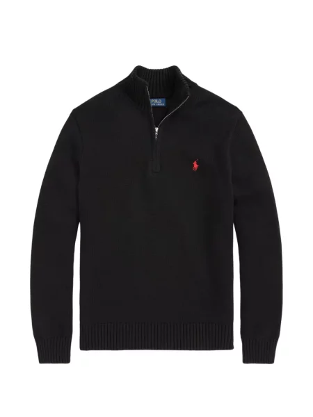 Tricou polo Polo Ralph Lauren cu glugă cu blană cu broderie roșu