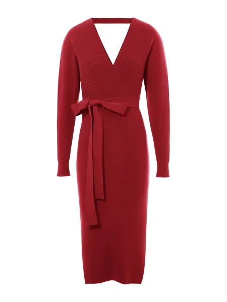 Imily Bela Rochie tricotat burgundy roșu