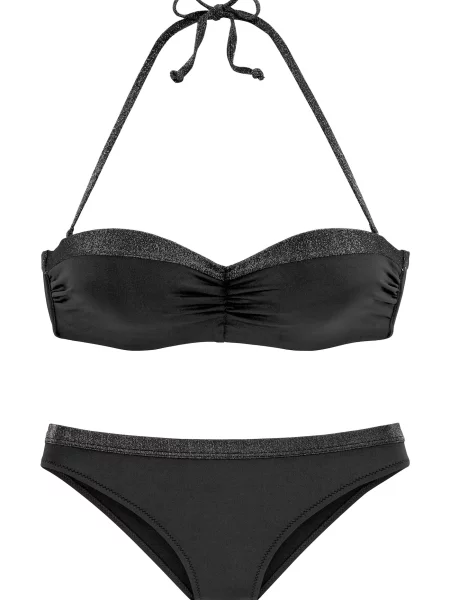 JETTE Bikini / srebrna črna