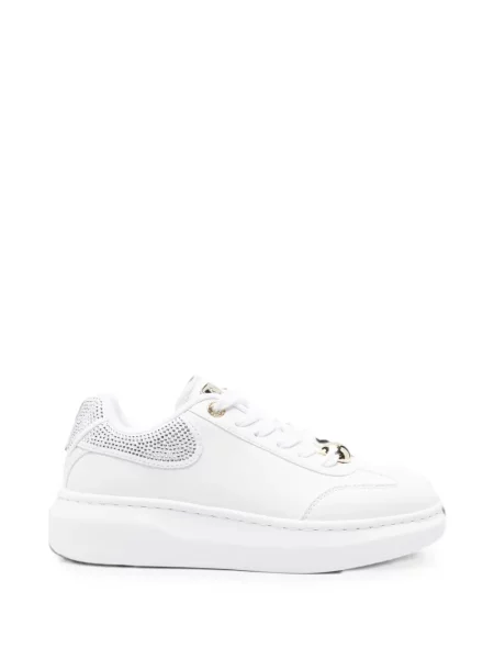 Sneakerși Guess din piele alb
