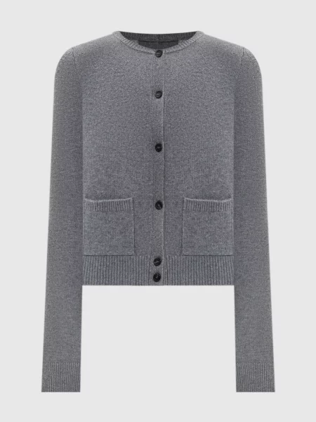 Кардиган з вовною з емблемою Maison Margiela Mm6 сірий