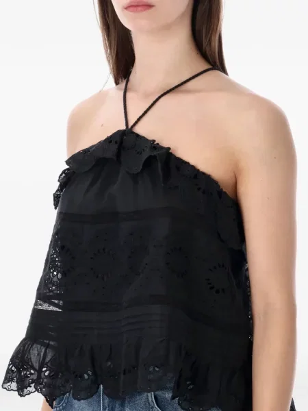 Top Marant Etoile cu gât halter negru