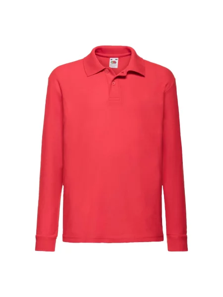 Tricou polo copii Fruit Of The Loom roșu