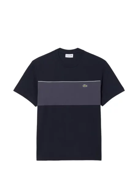 Tricou Lacoste cu decolteu rotund negru