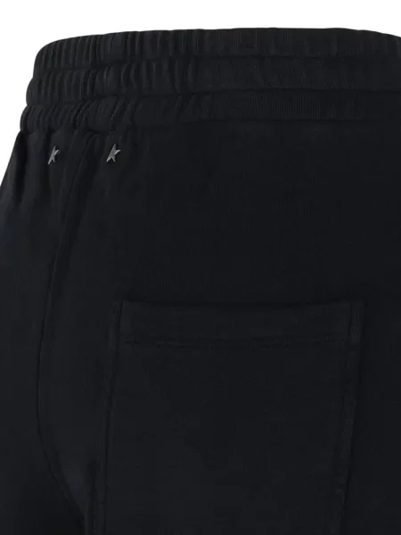 Pantaloni Golden Goose alergare cu autograf albastru