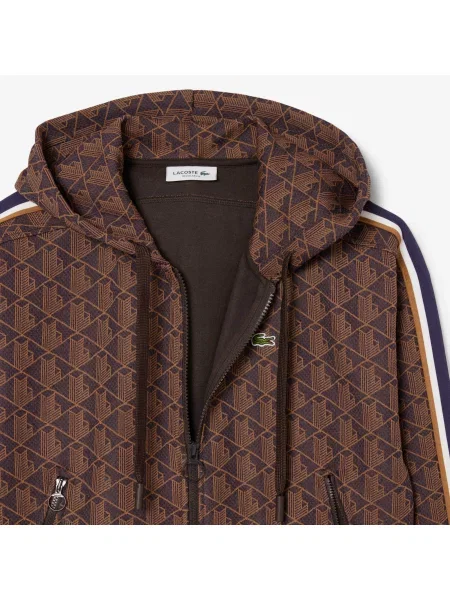 Lacoste толстовка Monogram коричнева