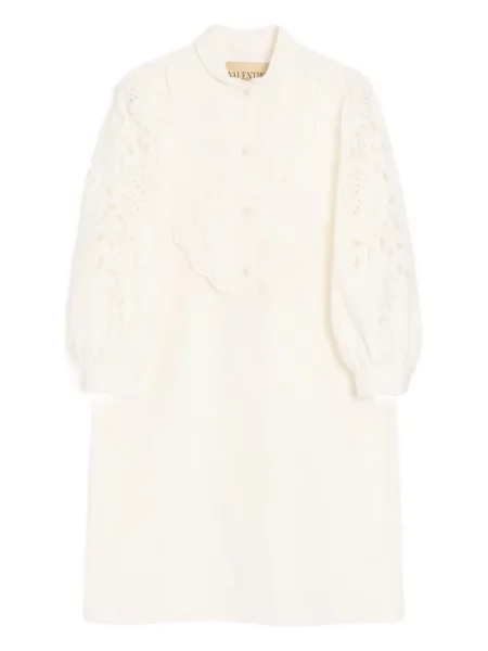 Rochie mini Valentino Garavani din poplin de costum mini alb