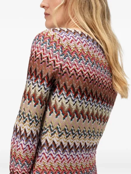Μακρύς κοστούμι μάξι φόρεμα Missoni καφέ