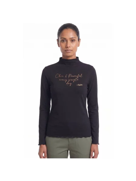 Lung tricou Leone 1947 cu mâneci lungi negru