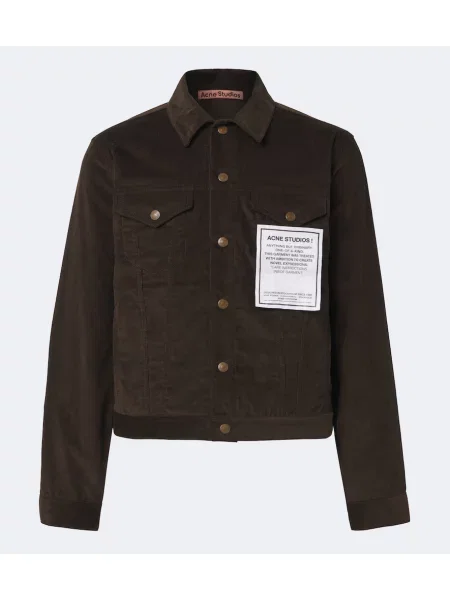 Geacă Acne Studios de catifea cord maro