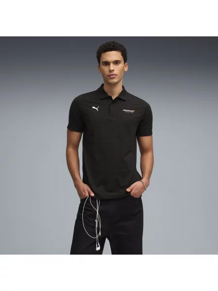 PUMA żakardowa koszulka polo McLAREN RACING Akcesoria S czarny