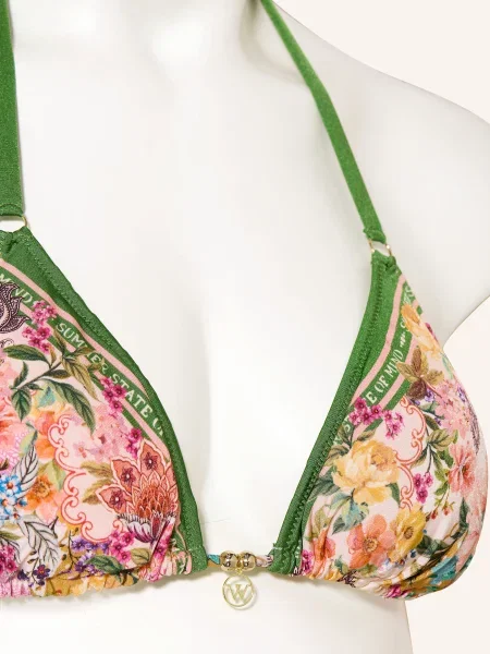 Watercult Trojúhelníkové Bikiny Pretty Boho růžová zelená žlutá