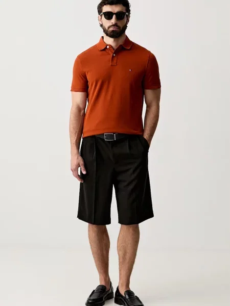 Tricou polo Tommy Hilfiger portocaliu