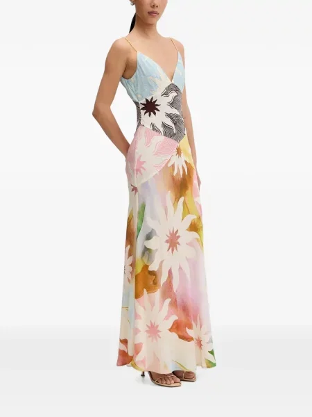 Rochie midi Never Fully Dressed cu imprimeu abstract